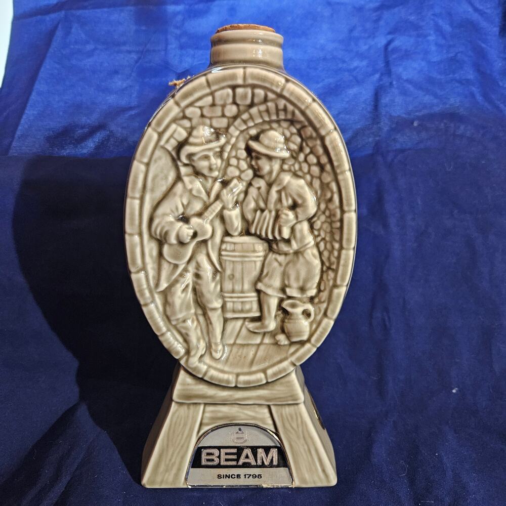 Jim Beam Distillery Decanter Regal China Barrel Musical Men guitar Accordion